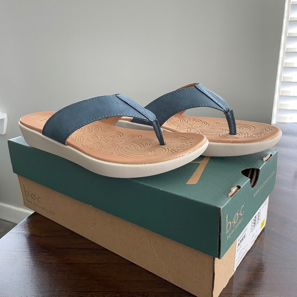 NWT BOC by BORN Aimee Hangar Lightweight Sandal Blue Size 8